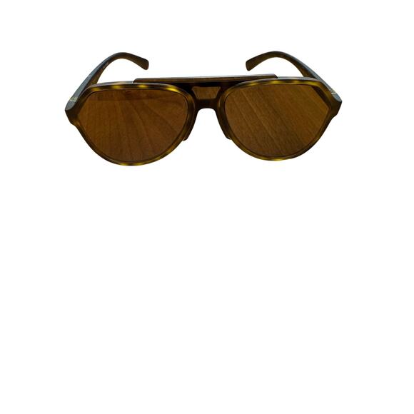 Dolce & Gabana Brow Bar Aviator Sunglasses in Matte Havana - Picture 9 of 12